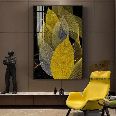 Tranh Hoa lá, Khung Nhôm, Tranh in trên Canvas Size: 100X150 cm P/N: AZ1-1662-KN-CANVAS-100X150