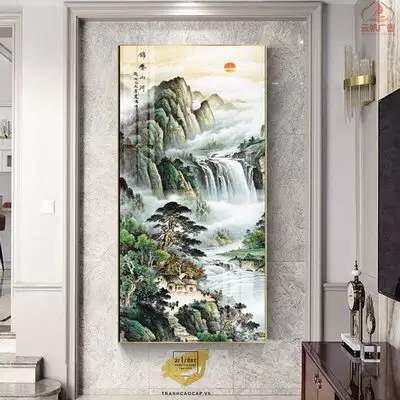 Tranh Phong cảnh, Khung Nhôm, Tranh in trên Canvas Size: 55*110 P/N: AZ1-2804-KN-CANVAS-55X110