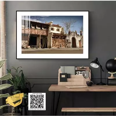 Tranh nhẹ nhàng Mica treo tường quán cafe Phong cảnh Hà Nội xưa 60*40 cm P/N: AZ1-0967-KC5-MICA-60X40