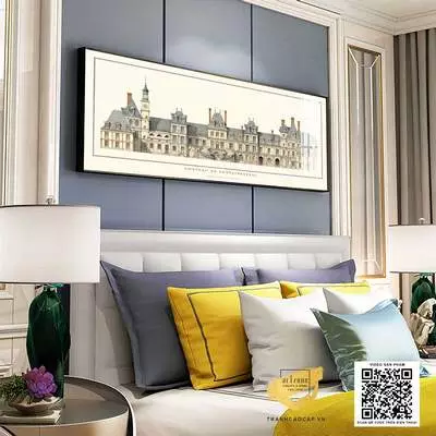 Tranh trang trí phòng ngủ khách sạn Đẹp Canvas Size: 120*40 cm P/N: AZ1-0602-KN-CANVAS-120X40