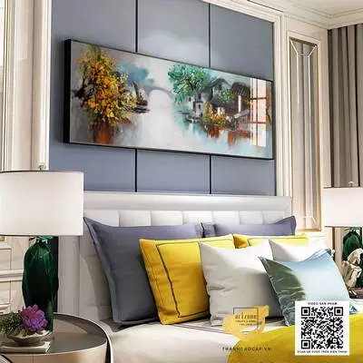 Tranh Decor phòng ngủ khách sạn Tinh tế vải Canvas Size: 195X65 cm P/N: AZ1-0675-KC5-CANVAS-195X65