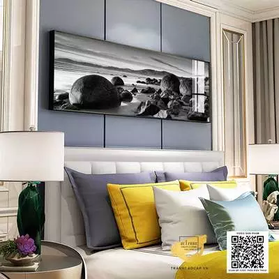 Tranh treo tường vải Canvas phòng ngủ khách sạn 195X65 cm P/N: AZ1-0676-KC5-CANVAS-195X65