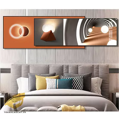 Tranh treo tường phòng ngủ in trên vải Canvas khách sạn Giá rẻ Size: 100*40-90*30 P/N: AZ2-0091-KN-CANVAS-100X40-90X30