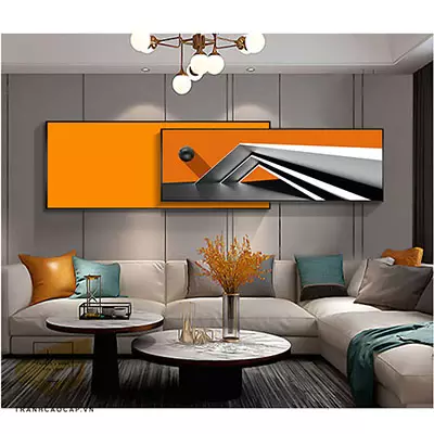 Tranh Decor vải Canvas phòng ngủ khách sạn giá xưởng 150X60-150X50 cm P/N: AZ2-0084-KN-CANVAS-150X60-150X50