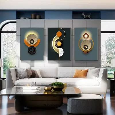 Tranh vải Canvas treo tường phòng khách chung cư cao cấp Chất lượng cao 40X60-40X60-40X60 P/N: AZ3-1319-KC-CANVAS-40X60-40X60-40X60