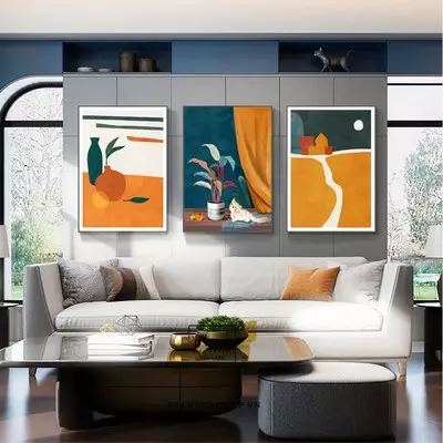 Tranh trang trí phòng khách in trên vải Canvas chung cư cao cấp Giá rẻ Size: 60*90-60*90-60*90 P/N: AZ3-1173-KC-CANVAS-60X90-60X90-60X90