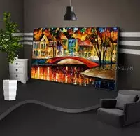 Tranh Decor Phòng khách Phong cách sơn dầu vải Canvas Size: 70X40 cm P/N: AZ1-0272-KN-CANVAS-70X40