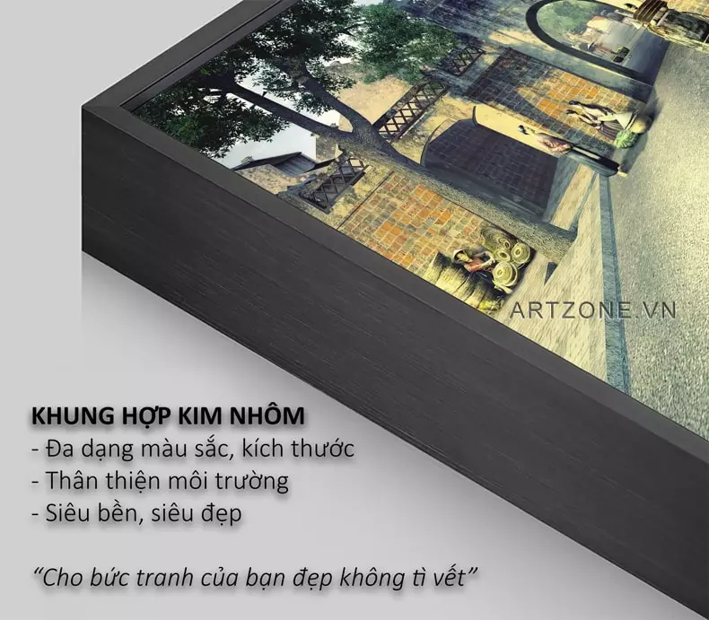 Tranh trang trí in trên Canvas Phong cảnh Hà Nội xưa Tranh trang trí in trên Canvas Phong cảnh Hà Nội xưa 120X80 cm P/N: AZ1-0016-KC5-CANVAS-120X80