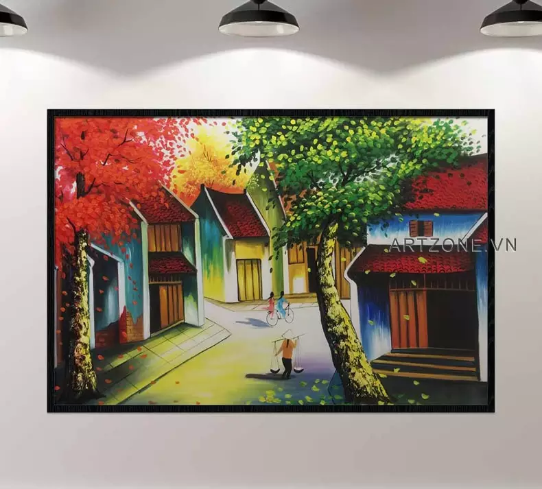 Tranh treo tường đơn giản Phong cảnh Hà Nội xưa Canvas Tranh treo tường đơn giản Phong cảnh Hà Nội xưa Canvas Kích thước: 90*60 cm P/N: AZ1-0038-KC5-CANVAS-90X60