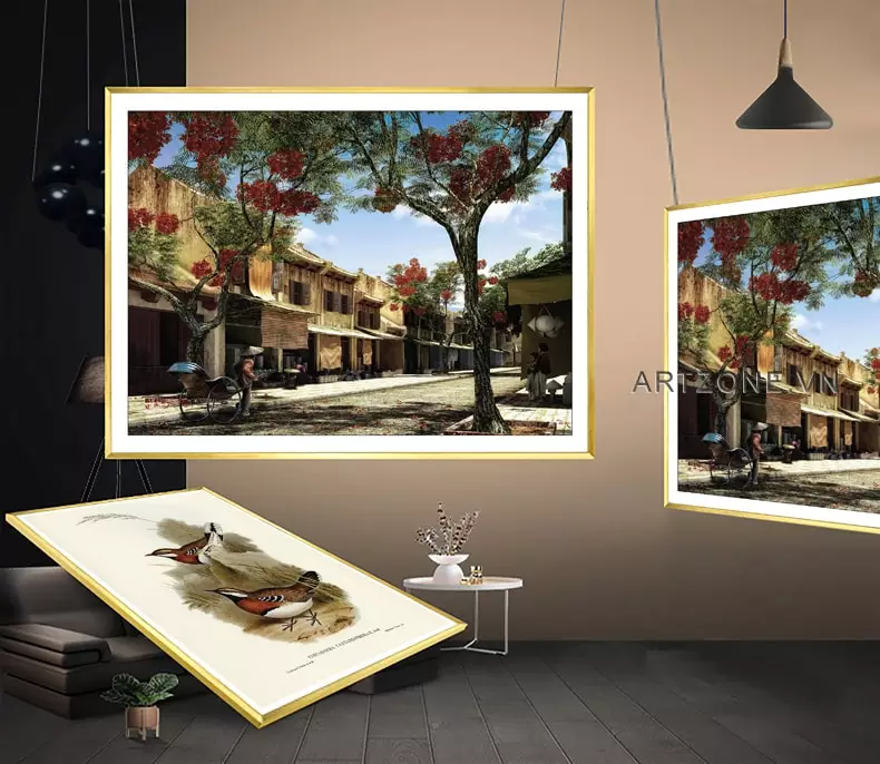 Tranh đẹp in trên vải Canvas trang trí tiệm cafe Hà Nội xưa Tranh đẹp in trên vải Canvas trang trí tiệm cafe Hà Nội xưa 60*40 cm P/N: AZ1-0040-KN-CANVAS-60X40