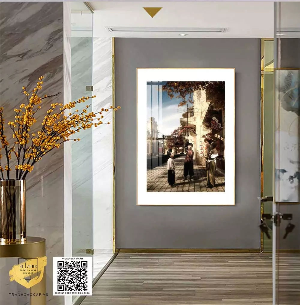 Tranh Decor sang trọng trang trí phòng khách in trên Mica Hà Nội xưa Tranh Decor sang trọng trang trí phòng khách in trên Mica Hà Nội xưa Kích thước: 50*75 P/N: AZ1-0925-KN-MICA-50X75