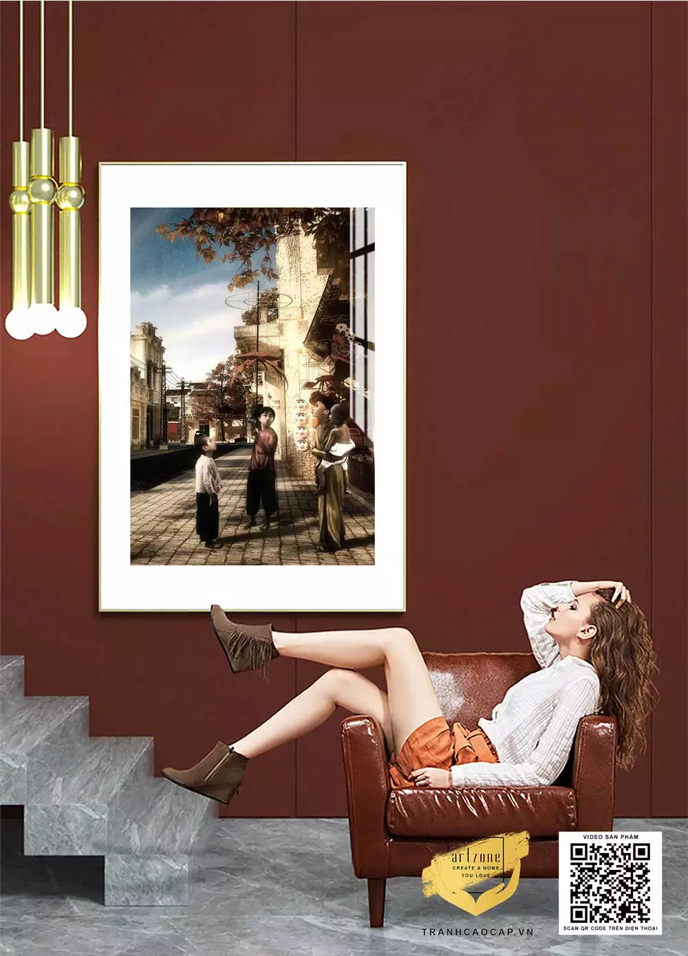 Nội dung Tranh Decor vải Canvas bền trang trí tiệm cafe Hà Nội xưa Tranh Decor vải Canvas bền trang trí tiệm cafe Hà Nội xưa 70X105 P/N: AZ1-0925-KN-CANVAS-70X105