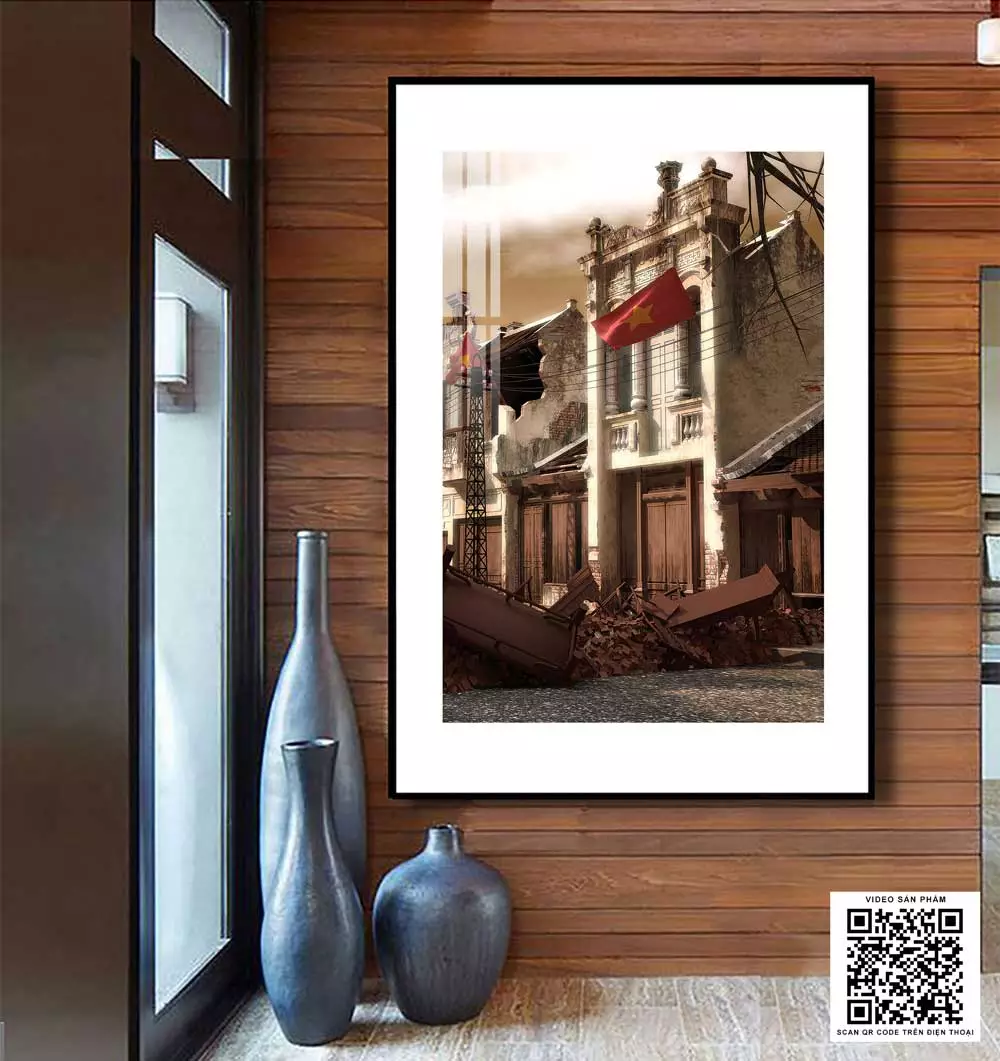 Tranh treo tường đơn giản Decor phòng khách Hà Nội xưa Decal Tranh treo tường đơn giản Decor phòng khách Hà Nội xưa Decal Kích thước: 60*90 cm P/N: AZ1-0926-KC5-DECAL-60X90