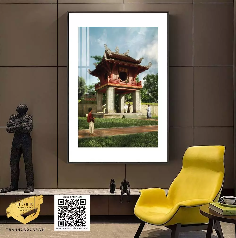 Tranh trang trí tinh tế Canvas Decor phòng khách Hà Nội xưa Tranh trang trí tinh tế Canvas Decor phòng khách Hà Nội xưa 40*60 cm P/N: AZ1-0929-KC5-CANVAS-40X60