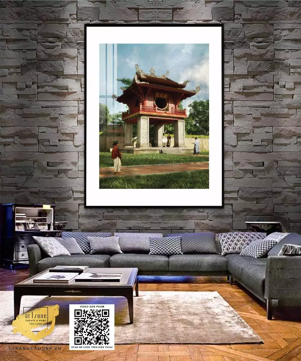 Tranh trang trí tinh tế Canvas Decor phòng khách Hà Nội xưa Tranh trang trí tinh tế Canvas Decor phòng khách Hà Nội xưa 40*60 cm P/N: AZ1-0929-KC5-CANVAS-40X60