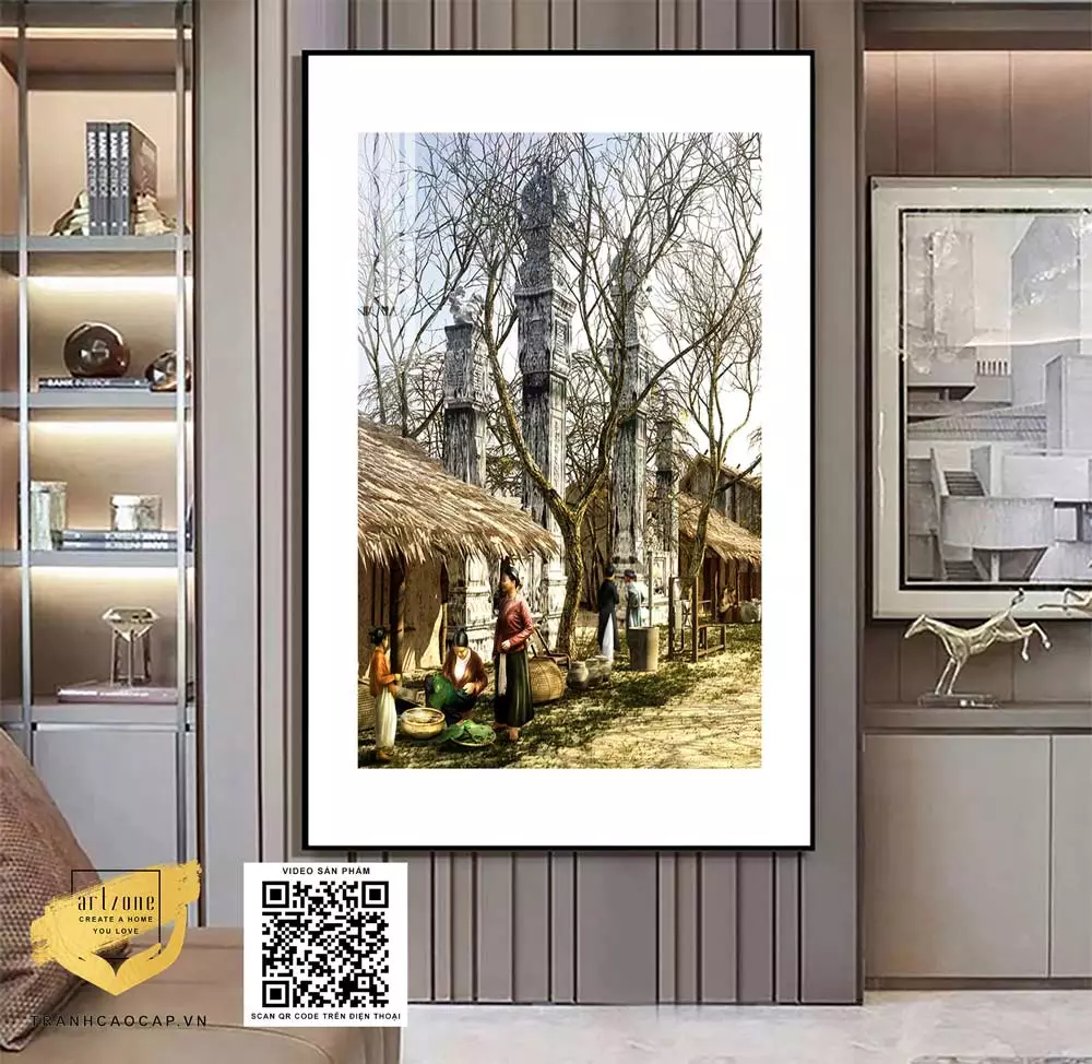 Tranh đơn giản trang trí tiệm cafe Phong cảnh Hà Nội xưa Canvas Tranh đơn giản trang trí tiệm cafe Phong cảnh Hà Nội xưa Canvas Kích thước: 60*90 cm P/N: AZ1-0931-KC5-CANVAS-60X90