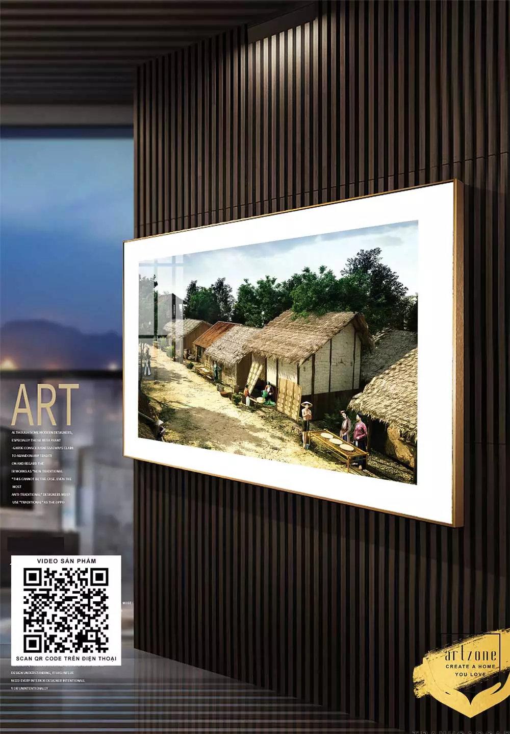 Tranh trang trí treo tường tiệm Cafe Hà Nội xưa Mica bền Tranh trang trí treo tường tiệm Cafe Hà Nội xưa Mica bền 60*40 cm P/N: AZ1-0955-KC5-MICA-60X40