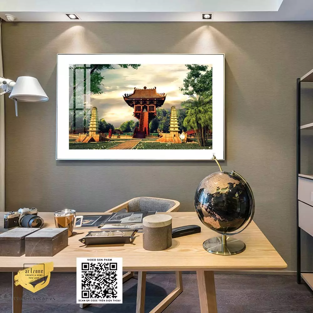 Tranh Decor in trên Canvas tinh tế trang trí phòng khách Hà Nội xưa Tranh Decor in trên Canvas tinh tế trang trí phòng khách Hà Nội xưa 70X105 P/N: AZ1-0961-KC5-CANVAS-70X105