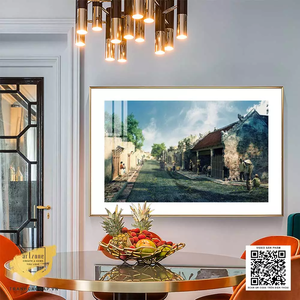Tranh trang trí đẹp Decor phòng khách vải Canvas Hà Nội xưa Tranh trang trí đẹp Decor phòng khách vải Canvas Hà Nội xưa Kích thước: 90X135 P/N: AZ1-0966-KN-CANVAS-90X135