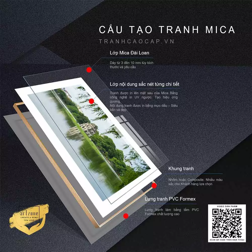 Tranh Mica Đài loan trang trí Phong cảnh Hà Nội xưa hiện đại Tranh Mica Đài loan trang trí Phong cảnh Hà Nội xưa hiện đại 105X70 P/N: AZ1-0978-KC5-MICA-105X70 in trên Mica