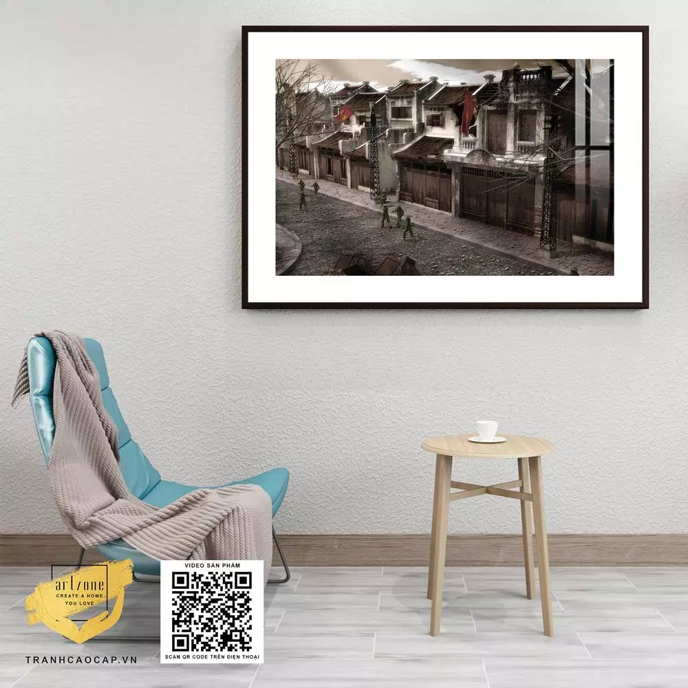Tranh Phong cảnh Hà Nội xưa in trên Mica Đài loan trang trí Quán cafe uy tín Tranh Phong cảnh Hà Nội xưa trang trí Quán cafe uy tín