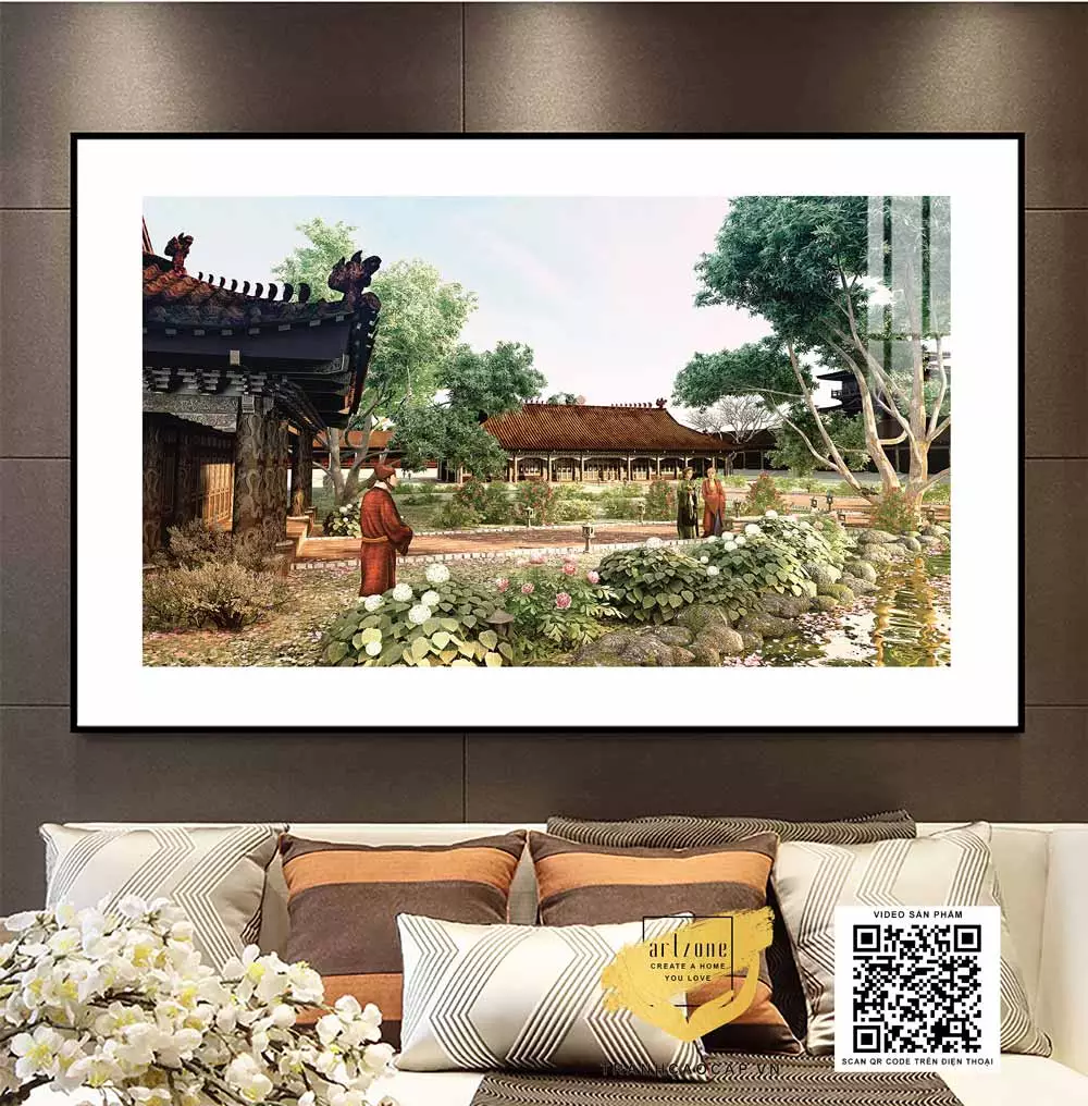 Tranh Phong cảnh Hà Nội xưa Canvas trang trí Quán cafe cổ điển Tranh Phong cảnh Hà Nội xưa Canvas trang trí Quán cafe cổ điển 60*40 cm P/N: AZ1-0983-KC5-CANVAS-60X40