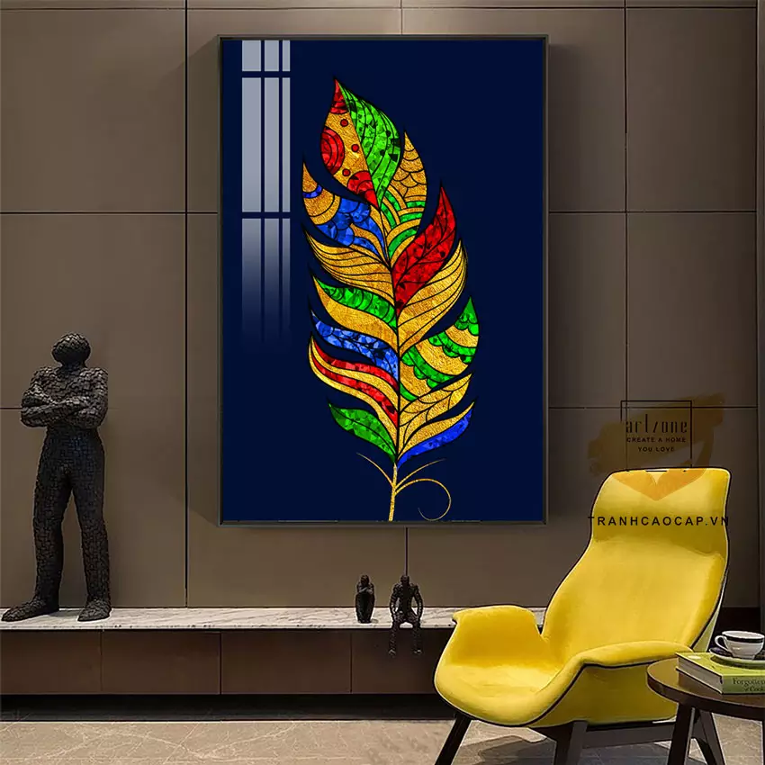 Tranh Hoa lá, Khung Nhôm, Tranh in trên Canvas Size: 60*90 cm P/N: AZ1-1705-KN-CANVAS-60X90