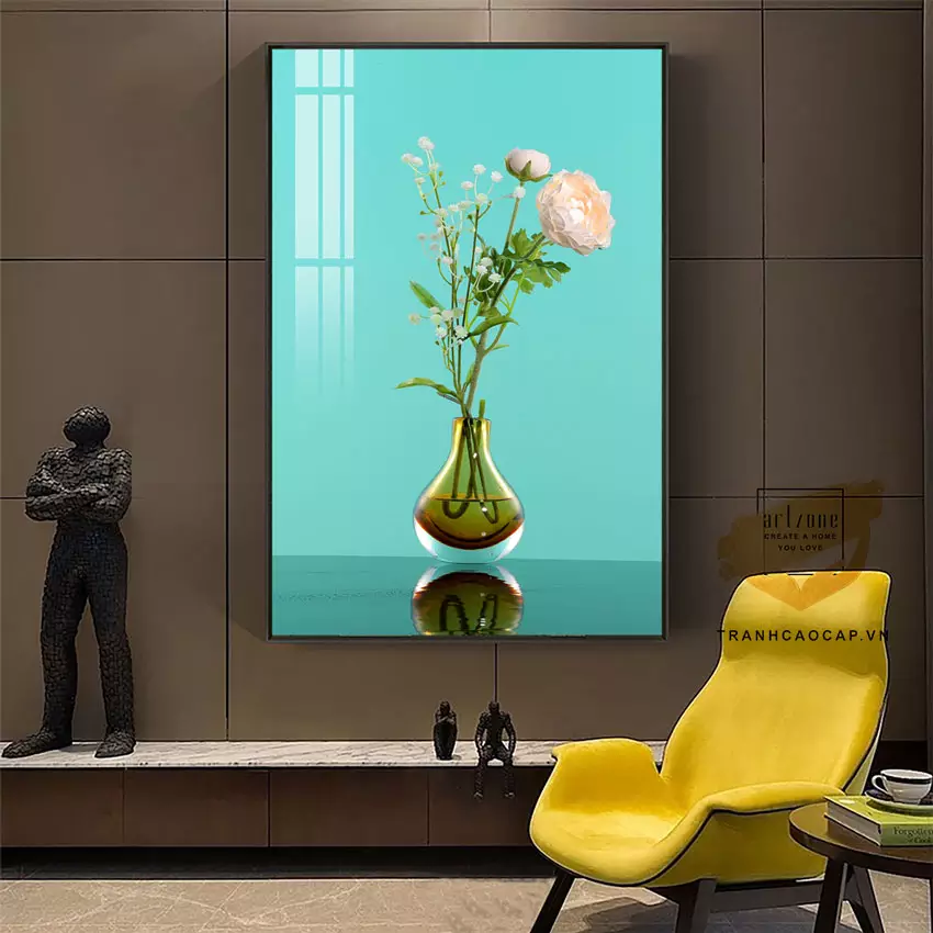 Tranh Hoa lá, Khung Nhôm, Tranh in trên Canvas Size: 60*90 cm P/N: AZ1-1735-KN-CANVAS-60X90