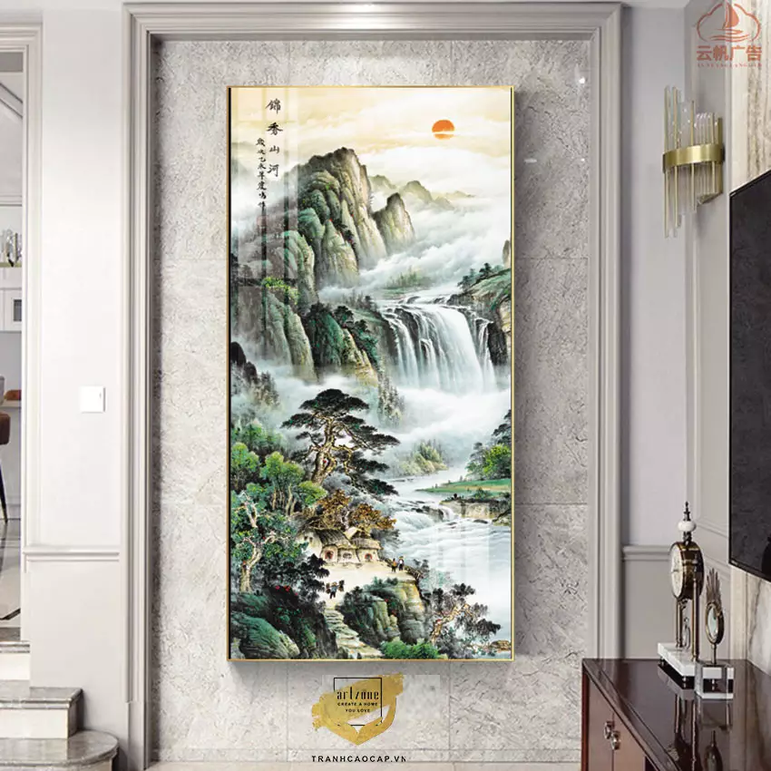 Tranh Phong cảnh, Khung Composite, Tranh in trên Canvas Size: 70*140 P/N: AZ1-2804-KC-CANVAS-70X140