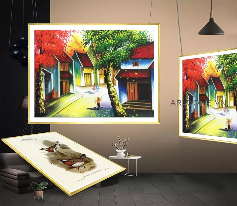 Tranh trang trí Chất lượng Phong cảnh Hà Nội xưa vải Canvas Kích thước: 135X90 P/N: AZ1-0038-KN-CANVAS-135X90