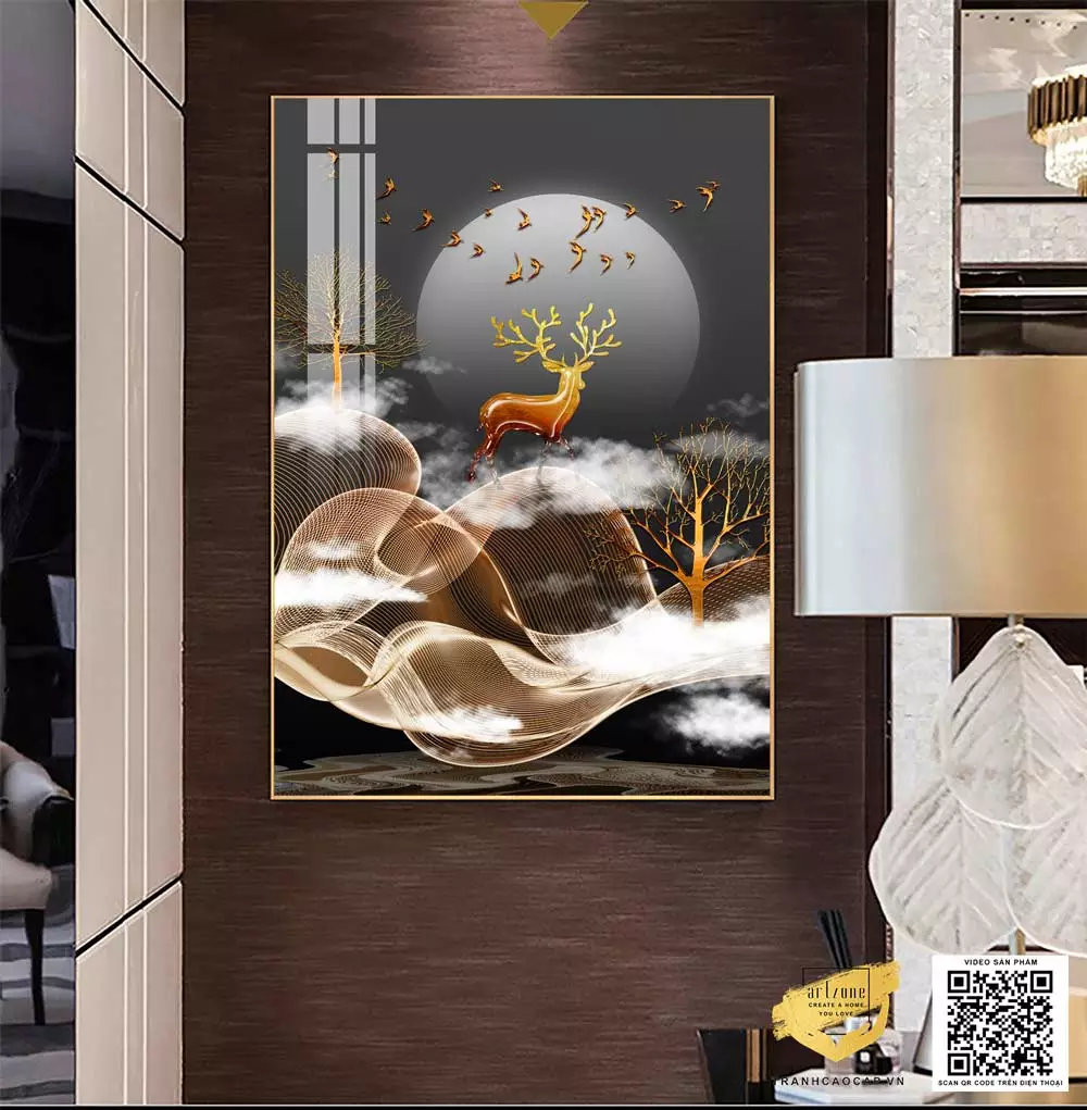 Tranh in trên vải Canvas bền Decor phòng khách Tranh bền Decor phòng khách