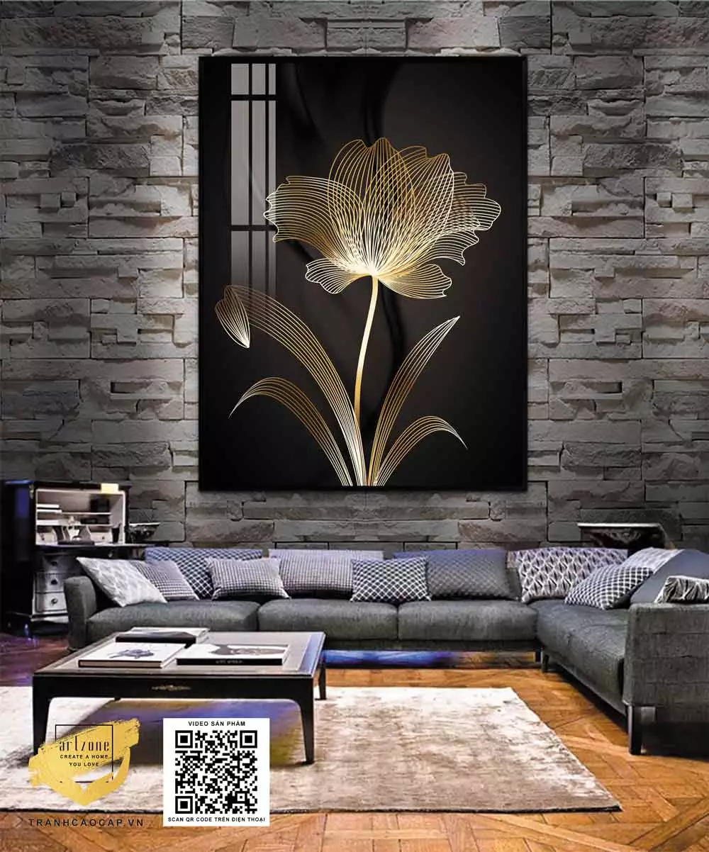 Tranh hoa lá treo tường Nhà liền kề Đẹp in trên Canvas Size: 100X150 cm P/N: AZ1-0819-KC-CANVAS-100X150