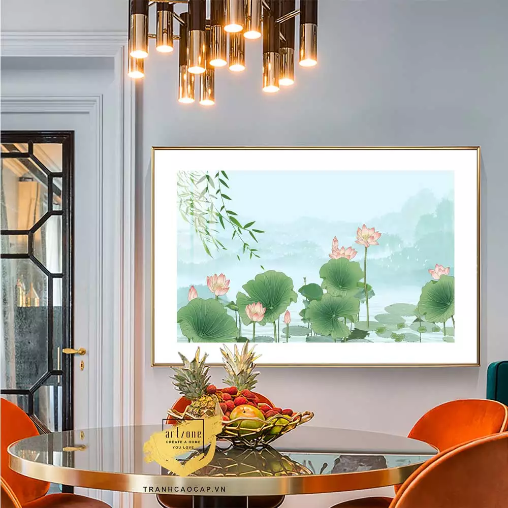 Tranh phong cảnh trang trí Phòng ăn Đơn giản in trên vải Canvas Size: 105*70 cm P/N: AZ1-1056-KC-CANVAS-105X70