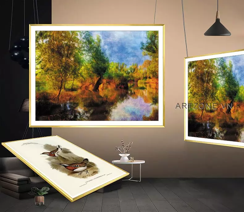 Tranh phong cảnh trang trí Phòng ăn Đơn giản in trên Canvas Size: 60X45 cm P/N: AZ1-0073-KN-CANVAS-60X45
