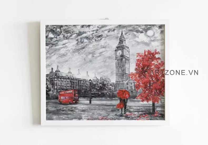Tranh Canvas phong cảnh London in trên vải Canvas