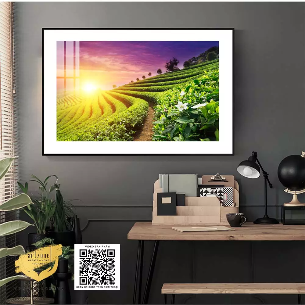 Tranh vải Canvas phong cảnh treo tường Phòng ăn Đẹp 135X90 P/N: AZ1-1030-KN-CANVAS-135X90
