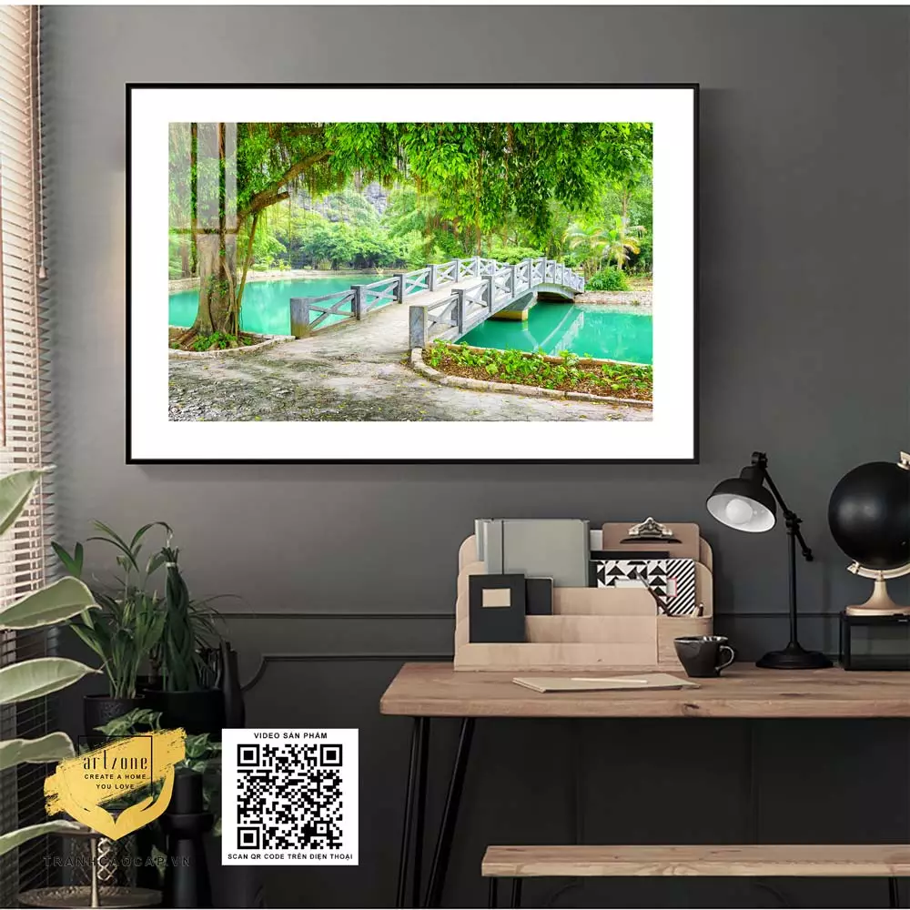 Tranh phong cảnh in trên Canvas treo tường Chung cư cao cấp Giá rẻ 90X60 cm P/N: AZ1-1031-KN-CANVAS-90X60