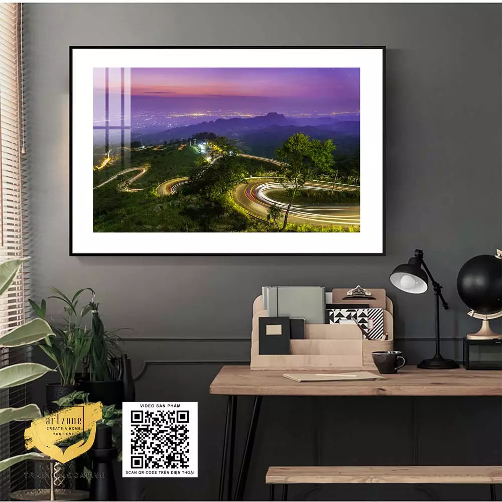 Tranh phong cảnh trang trí Phòng ăn Đơn giản vải Canvas Size: 120X80 cm P/N: AZ1-1033-KN-CANVAS-120X80