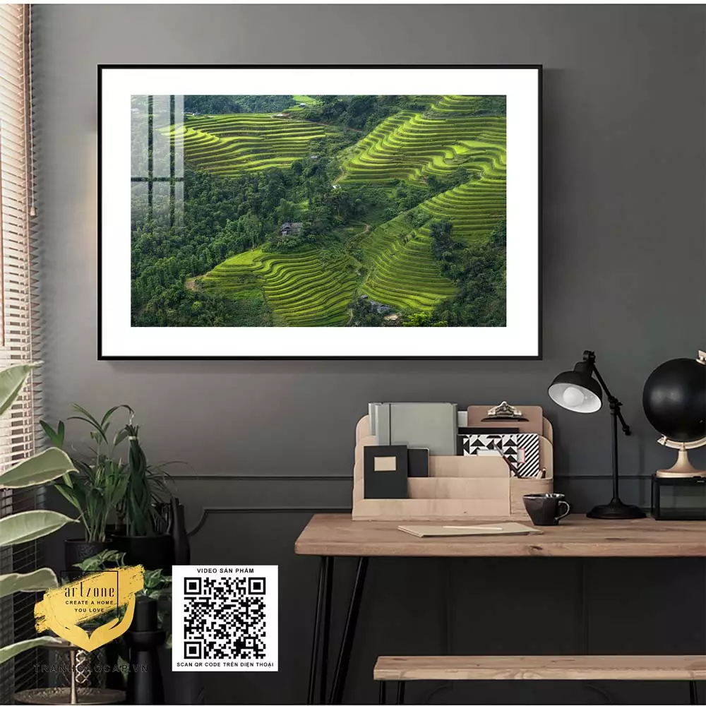 Tranh phong cảnh in trên Canvas treo tường Khách sạn Giá rẻ 90X60 cm P/N: AZ1-1043-KN-CANVAS-90X60