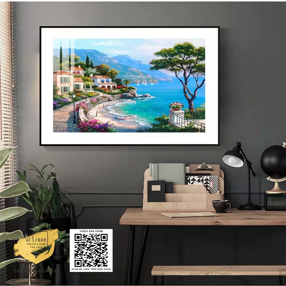 Tranh treo tường phong cảnh in trên vải Canvas Giá rẻ Size: 150*100 P/