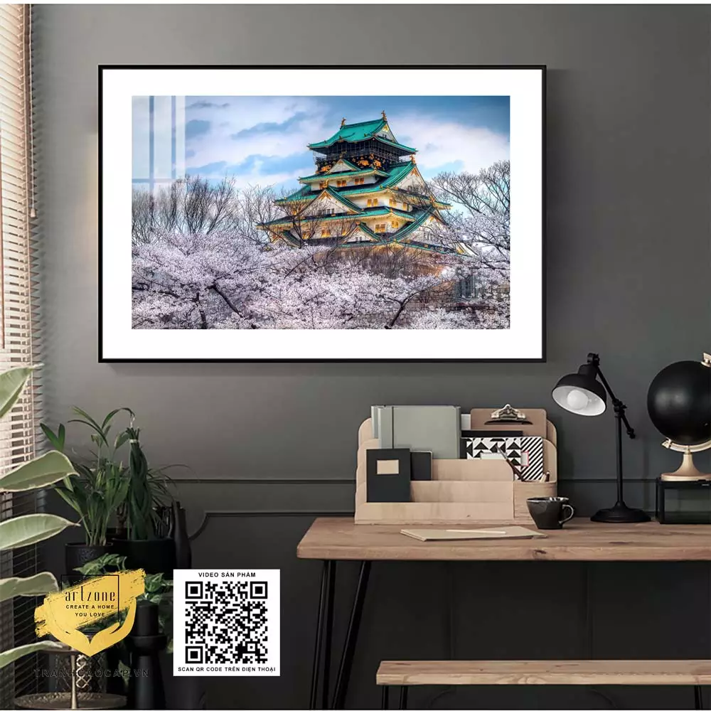 Tranh vải Canvas phong cảnh treo tường Chung cư cao cấp Tinh tế 60X40 P/N: AZ1-1111-KC-CANVAS-60X40