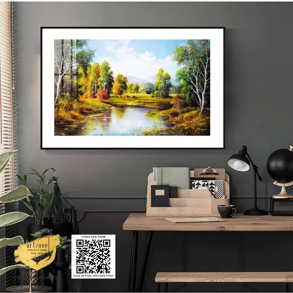 Tranh vải Canvas phong cảnh trang trí Nhà hàng Chất lượng cao 75X50 P/N: AZ1-1125-KN-CANVAS-75X50