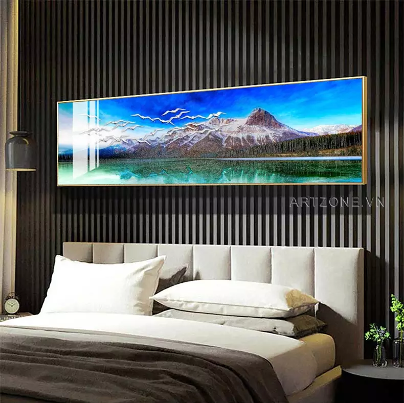 Tranh Decor phòng ngủ Chất lượng cao vải Canvas Size: 120X40 cm P/N: AZ1-0057-KN-CANVAS-120X40
