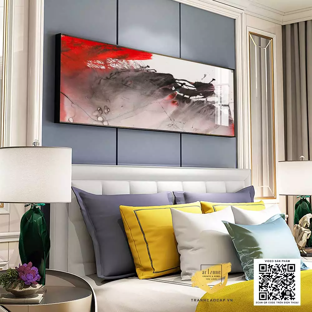 Tranh in trên vải Canvas Decor phòng ngủ chung cư cao cấp Bền 120*40 P/N: AZ1-0628-KC5-CANVAS-120X40
