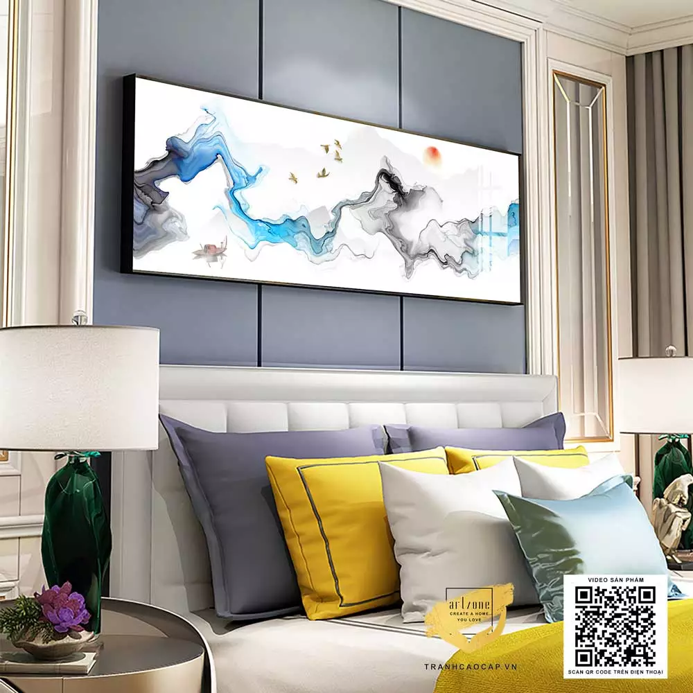 Tranh Decor Canvas phòng ngủ khách sạn Nhẹ nhàng 150*50 cm P/N: AZ1-0700-KN-CANVAS-150X50