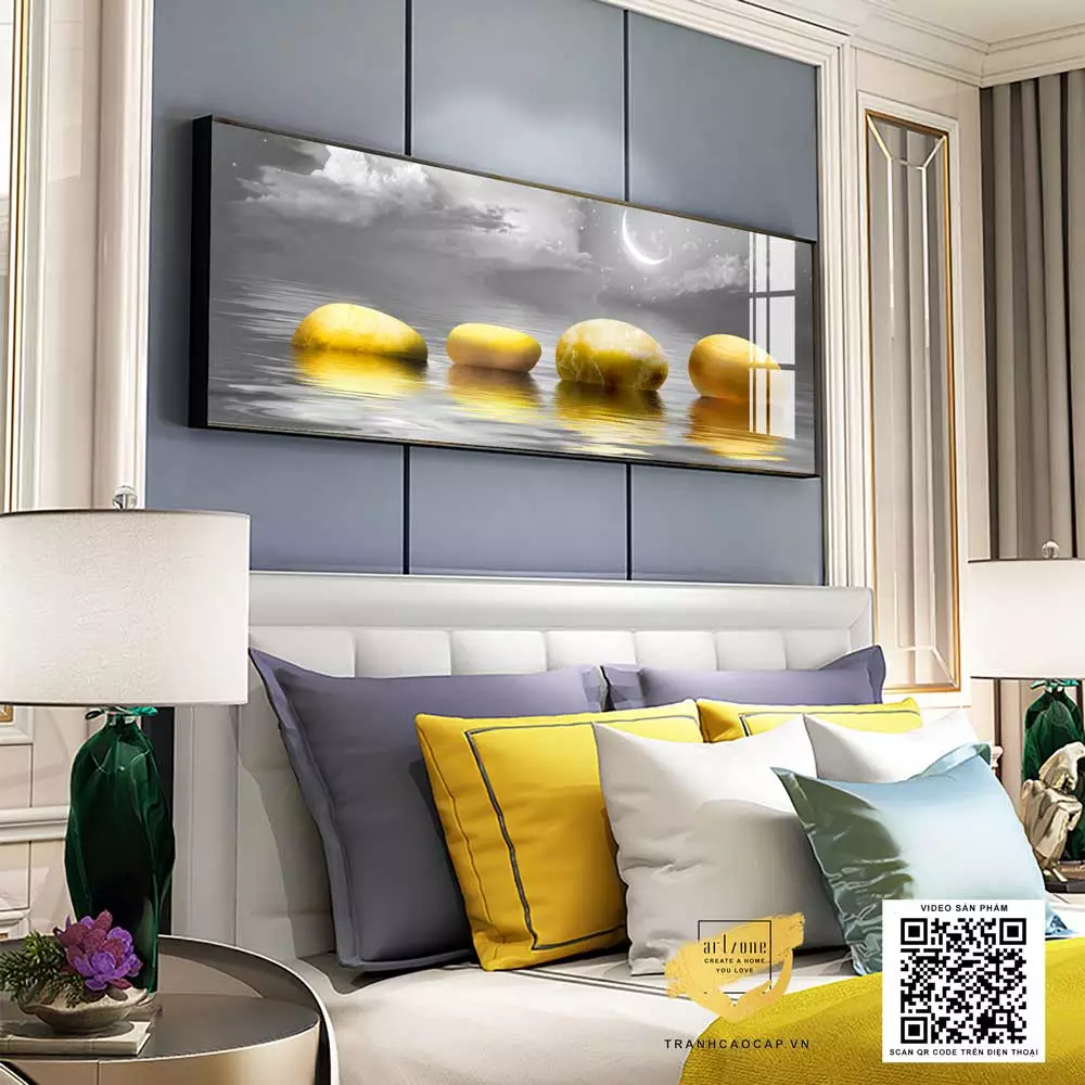 Tranh Decor phòng ngủ chung cư cao cấp Đẹp Mica Đài loan Size: 135X45 cm P/N: AZ1-0714-KC5-MICA-135X45