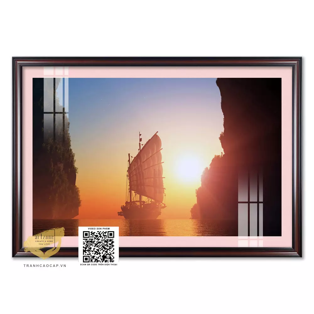 Tranh Thuận Buồm Decor Chung cư Đẹp in trên vải Canvas Size: 105*70 cm P/N: AZ1-1212-KN-CANVAS-105X70
