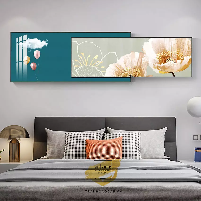 Tranh trang trí in trên Mica phòng ngủ Tinh tế 150*60-150*50 cm P/N: AZ2-0026-KN-MICA-150X60-150X50
