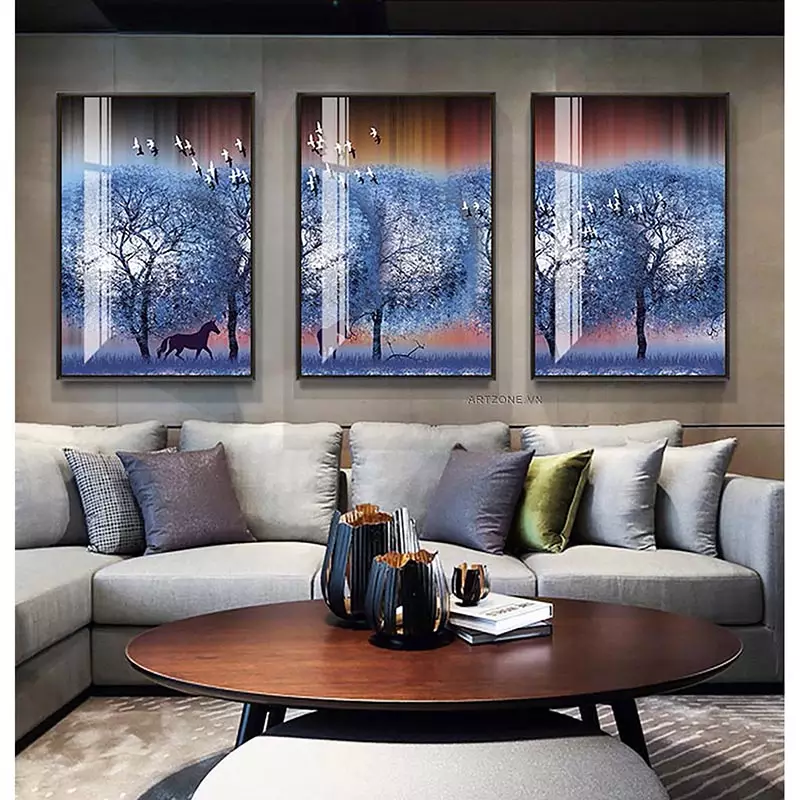 Tranh treo tường phòng khách Đơn giản in trên Canvas Size: 40X60-40X60-40X60 cm P/N: AZ3-0094-KN-CANVAS-40X60-40X60-40X60