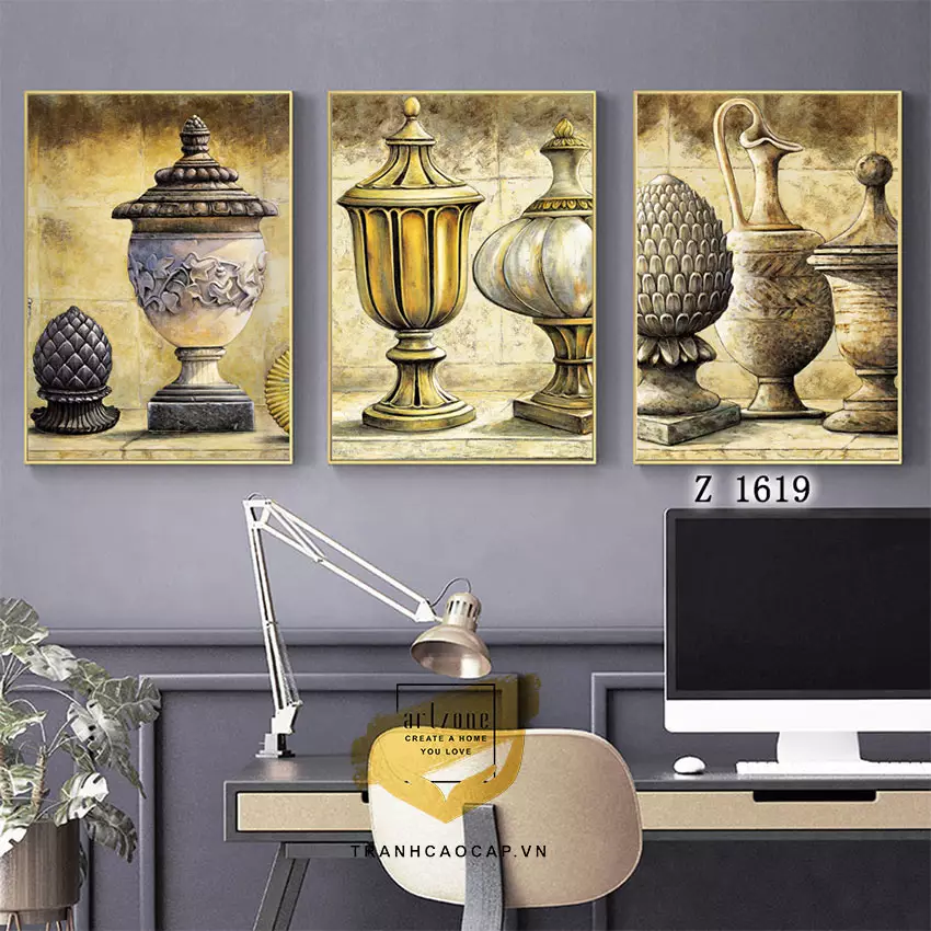 Tranh in trên Mica Decor phòng khách Chung cư Bền 90*135-90*135-90*135 P/N: AZ3-1124-KN-MICA-90X135-90X135-90X135